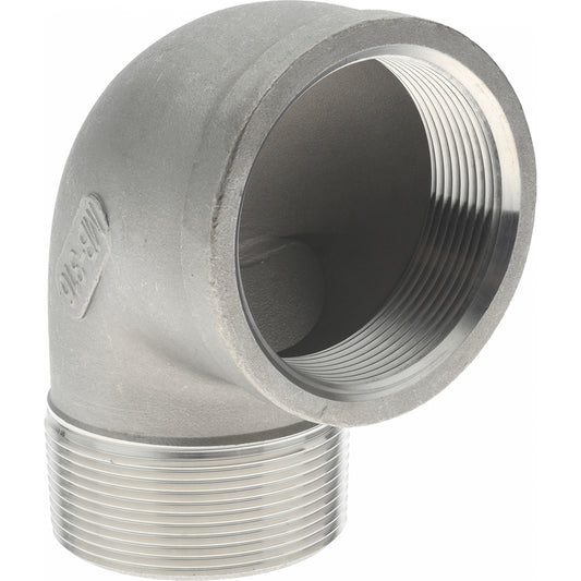 Merit Brass K603-32 Pipe 90 deg Street Elbow 2", 316 Stainless Steel