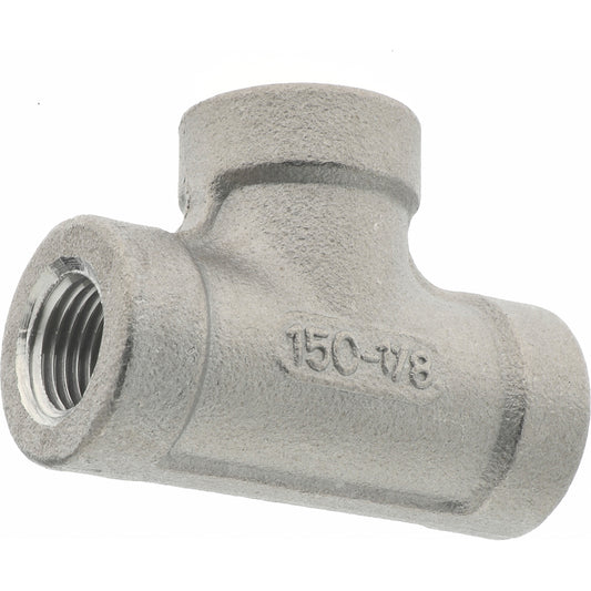 Merit Brass K606-02 Pipe Tee 1/8", 316 Stainless Steel