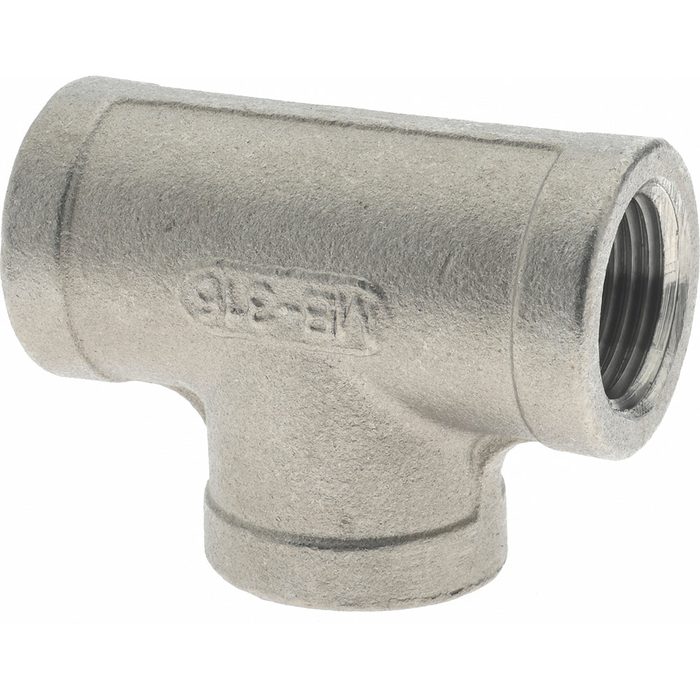 Merit Brass K606-06 Pipe Tee 3/8", 316 Stainless Steel