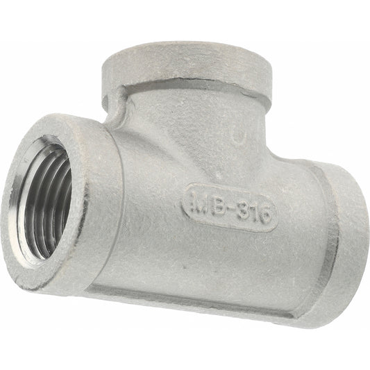 Merit Brass K606-08 Pipe Tee 1/2", 316 Stainless Steel