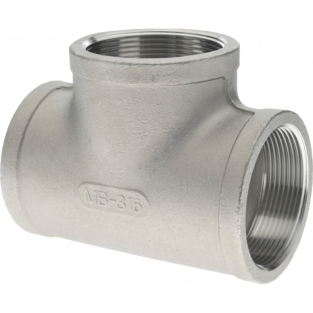 Merit Brass K606-32 Pipe Tee 2", 316 Stainless Steel