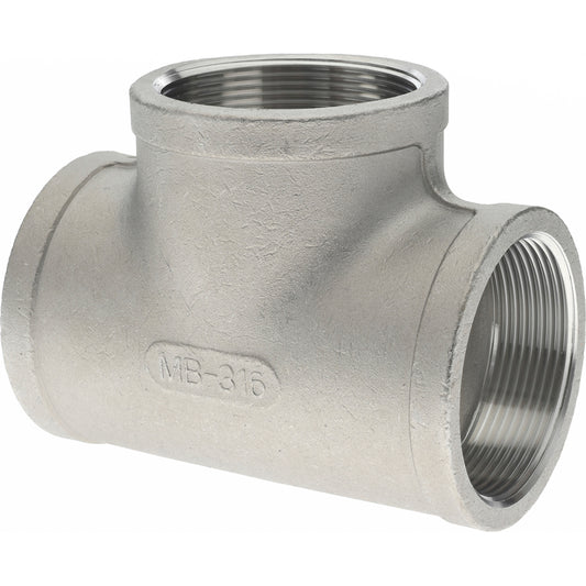Merit Brass K606-32 Pipe Tee 2", 316 Stainless Steel