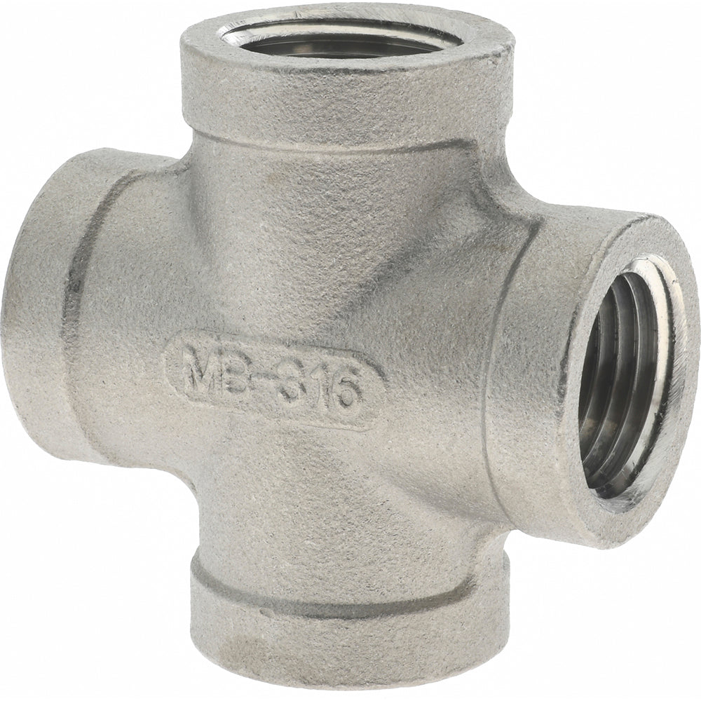 Merit Brass K610-08 Pipe Cross 1/2", 316 Stainless Steel