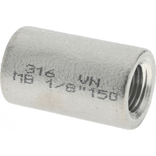 Merit Brass K611-02 Pipe Coupling 1/8", 316 Stainless Steel
