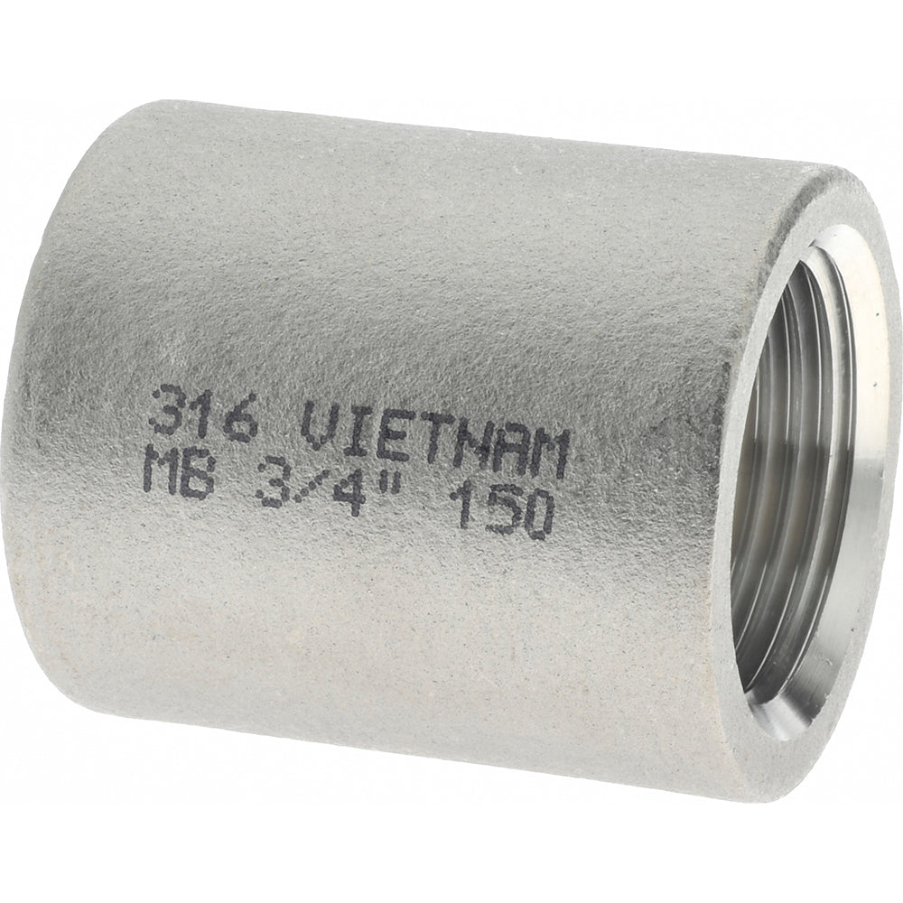 Merit Brass K611-12 Pipe Coupling 3/4", 316 Stainless Steel