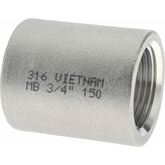 Merit Brass K611-12 Pipe Coupling 3/4", 316 Stainless Steel