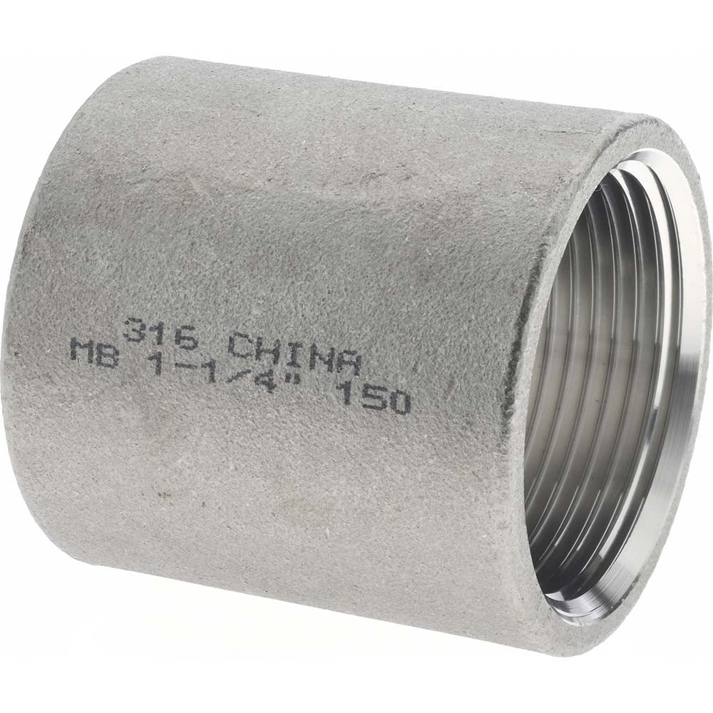 Merit Brass K611-20 Pipe Coupling 1-1/4", 316 Stainless Steel