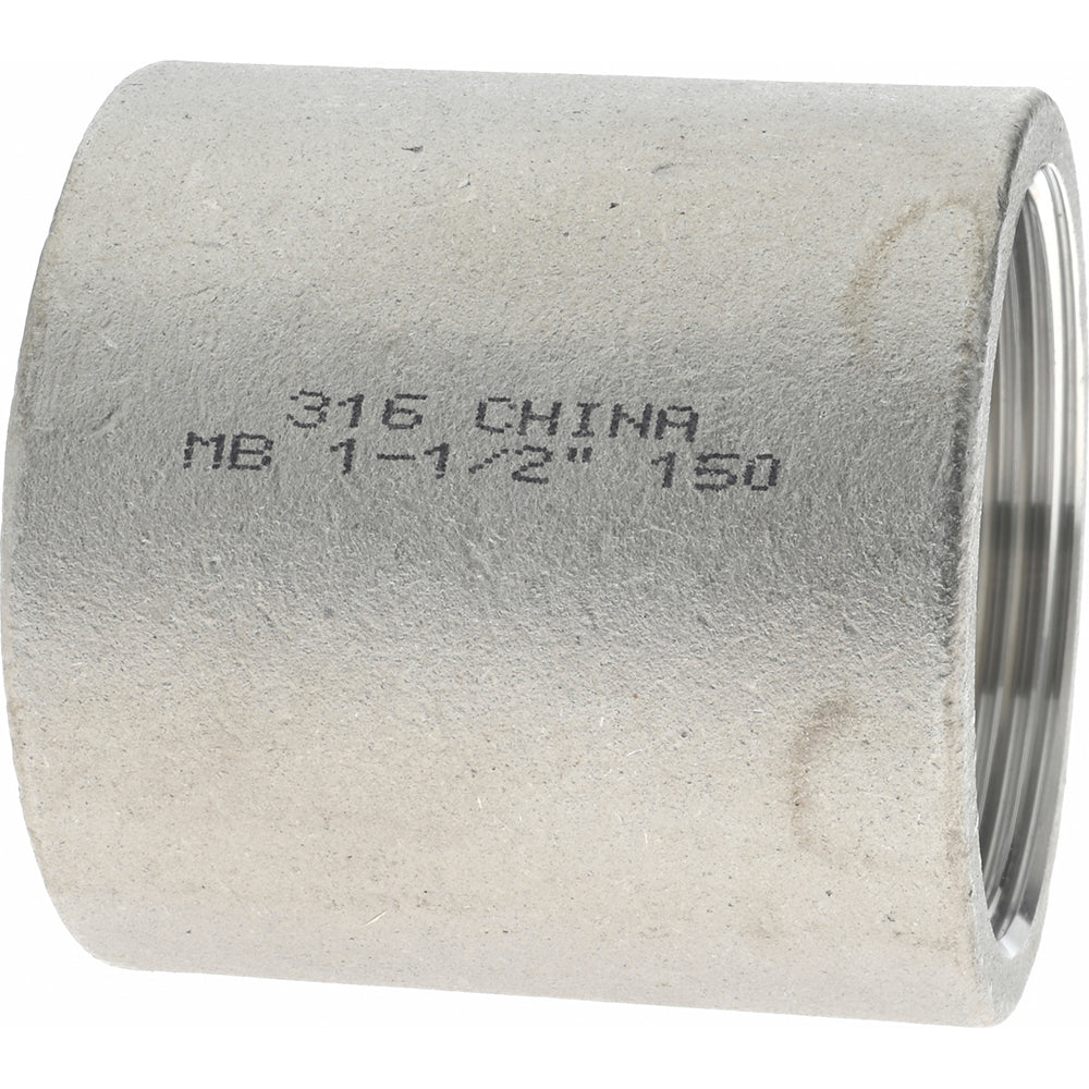Merit Brass K611-24 Pipe Coupling 1-1/2", 316 Stainless Steel