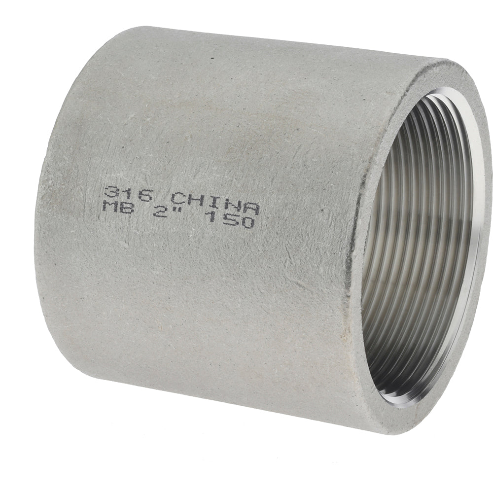 Merit Brass K611-32 Pipe Coupling 2", 316 Stainless Steel
