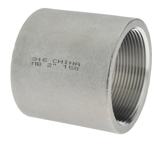 Merit Brass K611-32 Pipe Coupling 2", 316 Stainless Steel