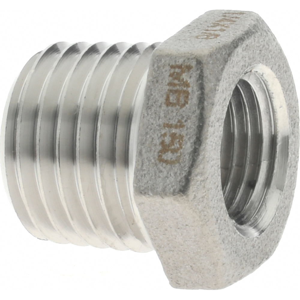 Merit Brass K614-0402 Pipe Bushing 1/4 x 1/8", 316 Stainless Steel