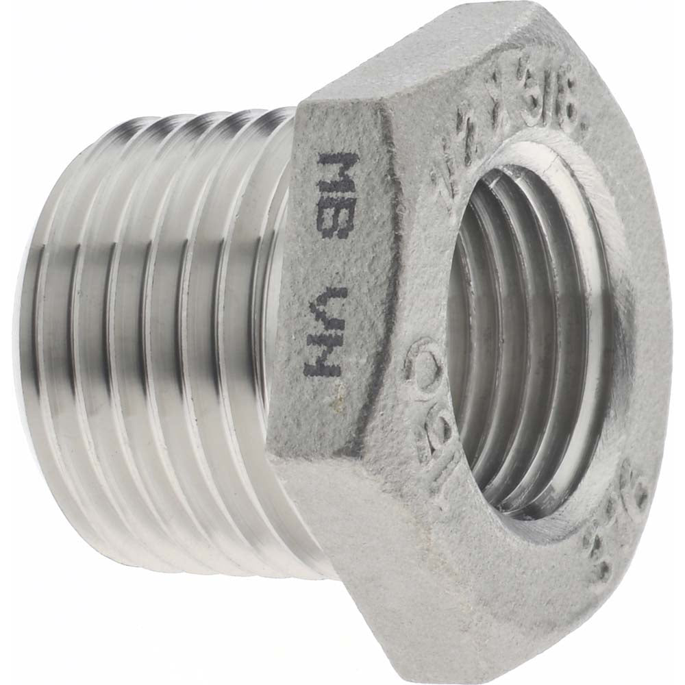 Merit Brass K614-0806 Pipe Bushing 1/2 x 3/8", 316 Stainless Steel