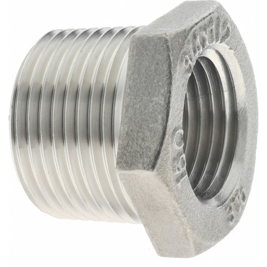 Merit Brass K614-1208 Pipe Bushing 3/4 x 1/2", 316 Stainless Steel