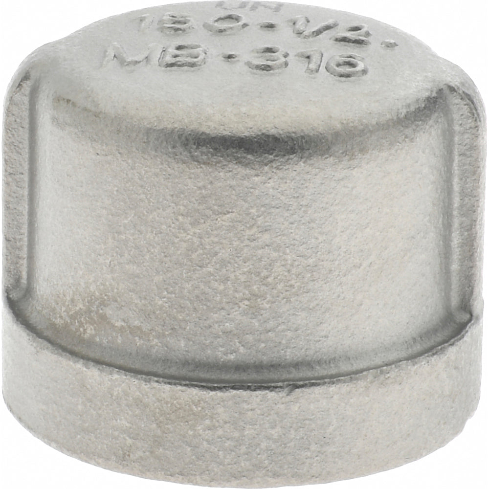 Merit Brass K616-08 Pipe End Cap 1/2", 316 Stainless Steel
