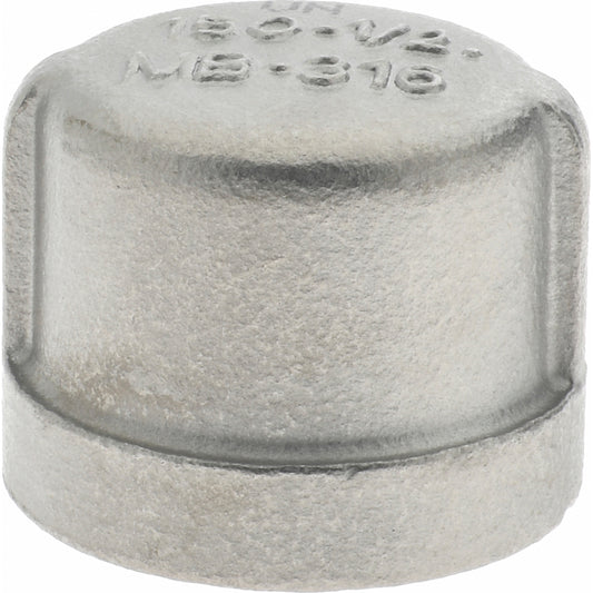 Merit Brass K616-08 Pipe End Cap 1/2", 316 Stainless Steel