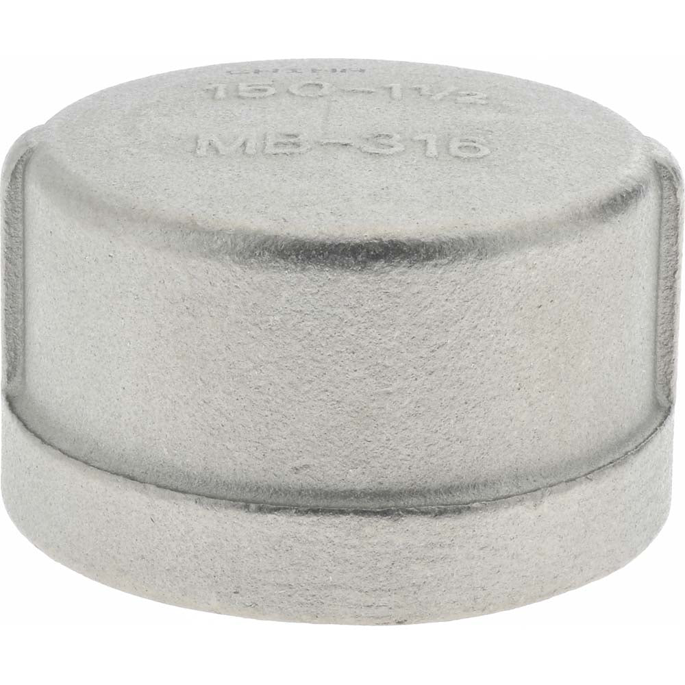 Merit Brass K616-24 Pipe End Cap 1-1/2", 316 Stainless Steel