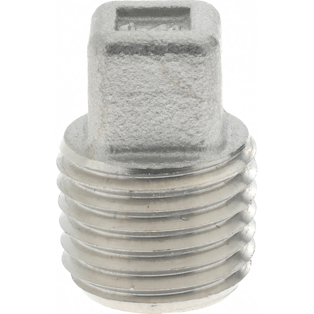 Value Collection 6SQ1/4 Pipe Square Head Plug 1/4" Fitting, 316 Stainless Steel