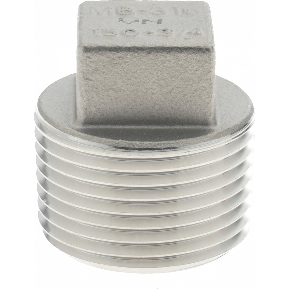 Merit Brass K617-12 Pipe Square Head Plug 3/4", 316 Stainless Steel