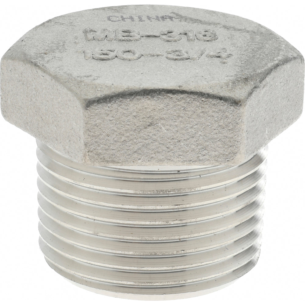 Merit Brass K617H-12 Pipe Hex Plug 3/4", 316 Stainless Steel