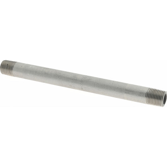 Merit Brass 4002-450 Stainless Steel Pipe Nipple 1/8" Pipe, Grade 304 & 304L