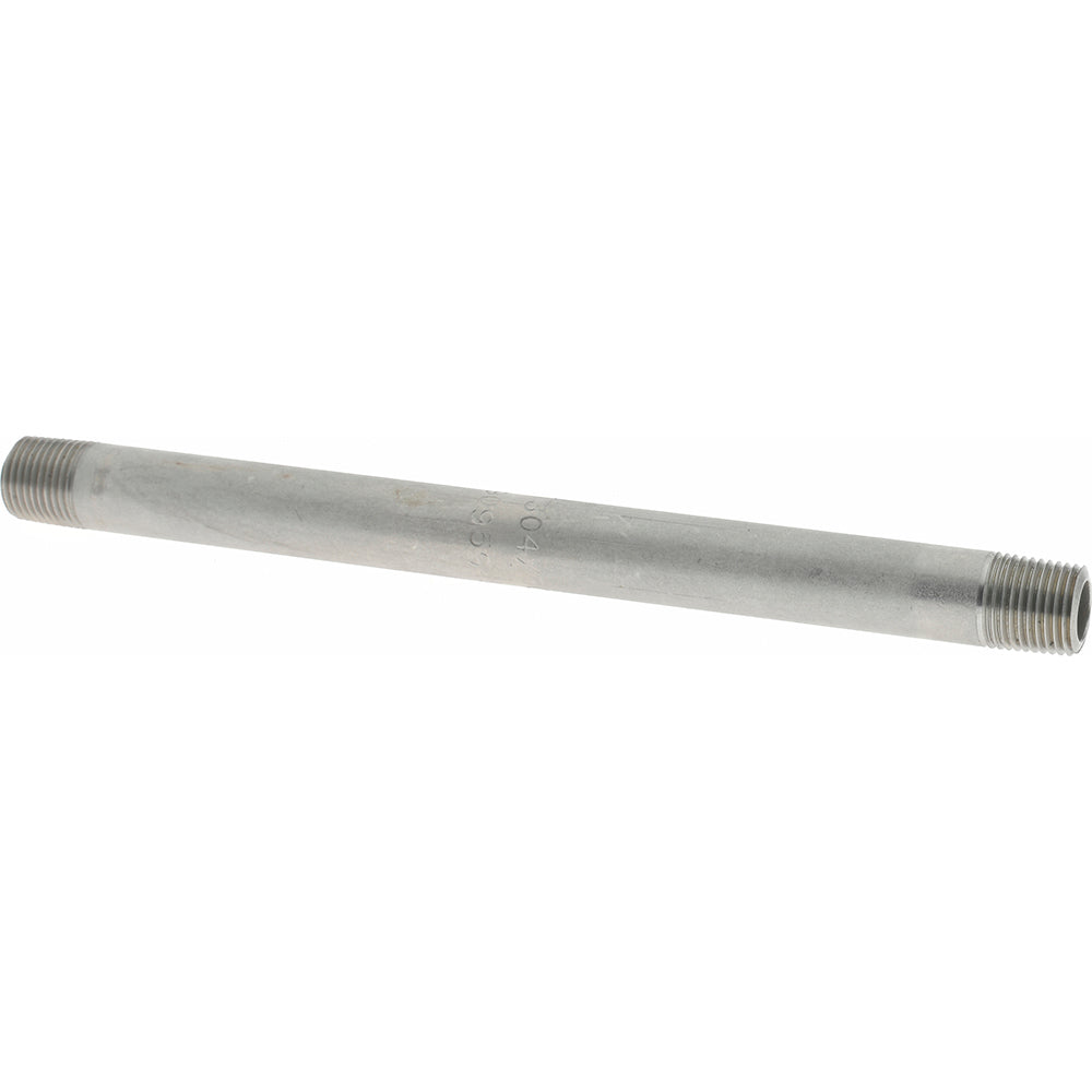Merit Brass 4002-500 Stainless Steel Pipe Nipple 1/8" Pipe, Grade 304 & 304L