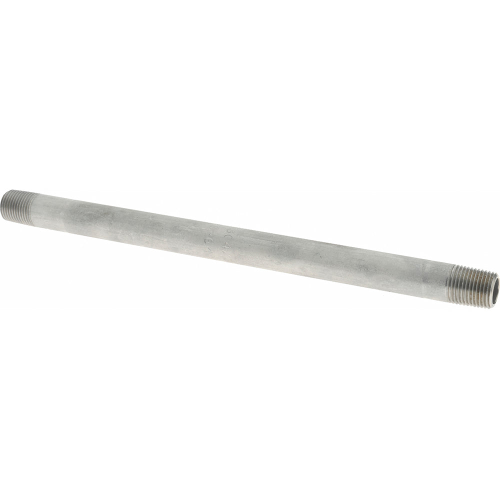 Merit Brass 4002-600 Stainless Steel Pipe Nipple 1/8" Pipe, Grade 304 & 304L