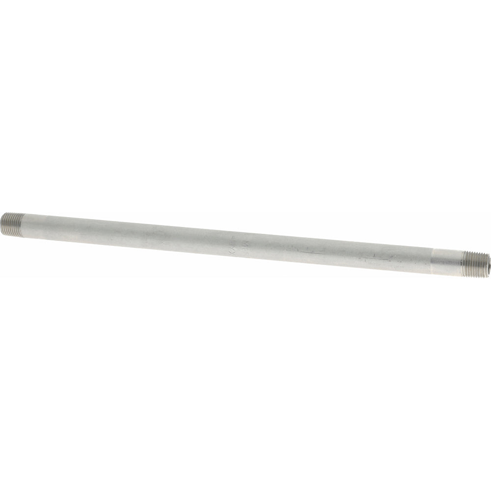 Merit Brass 4002-800 Stainless Steel Pipe Nipple 1/8" Pipe, Grade 304 & 304L