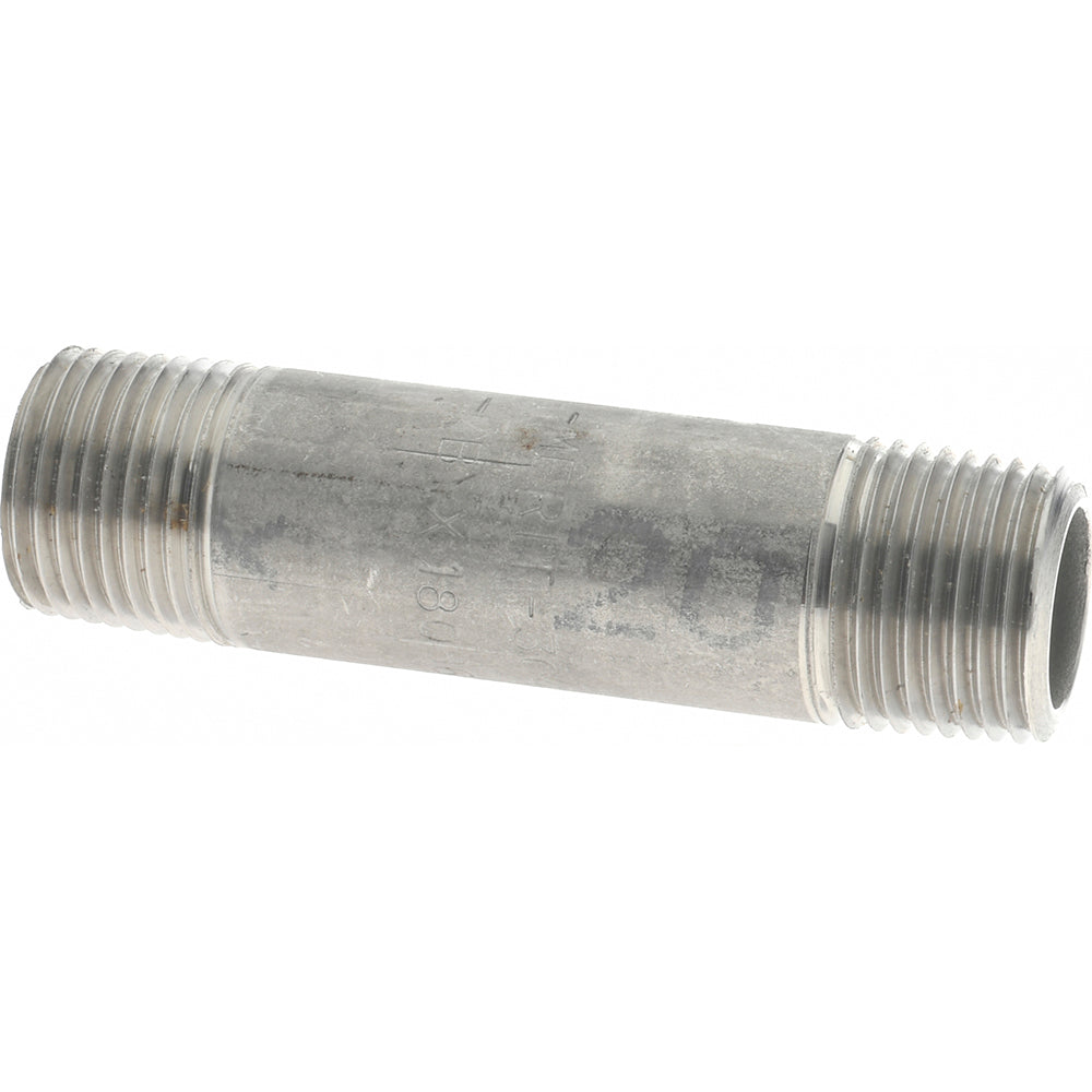 Merit Brass 4006-250 Stainless Steel Pipe Nipple 3/8" Pipe, Grade 304 & 304L