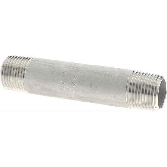 Merit Brass 4006-300 Stainless Steel Pipe Nipple 3/8" Pipe, Grade 304 & 304L