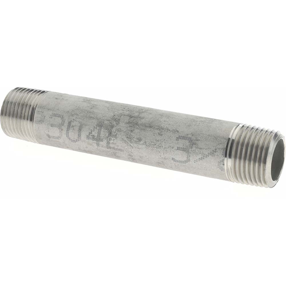 Merit Brass 4006-350 Stainless Steel Pipe Nipple 3/8" Pipe, Grade 304 & 304L