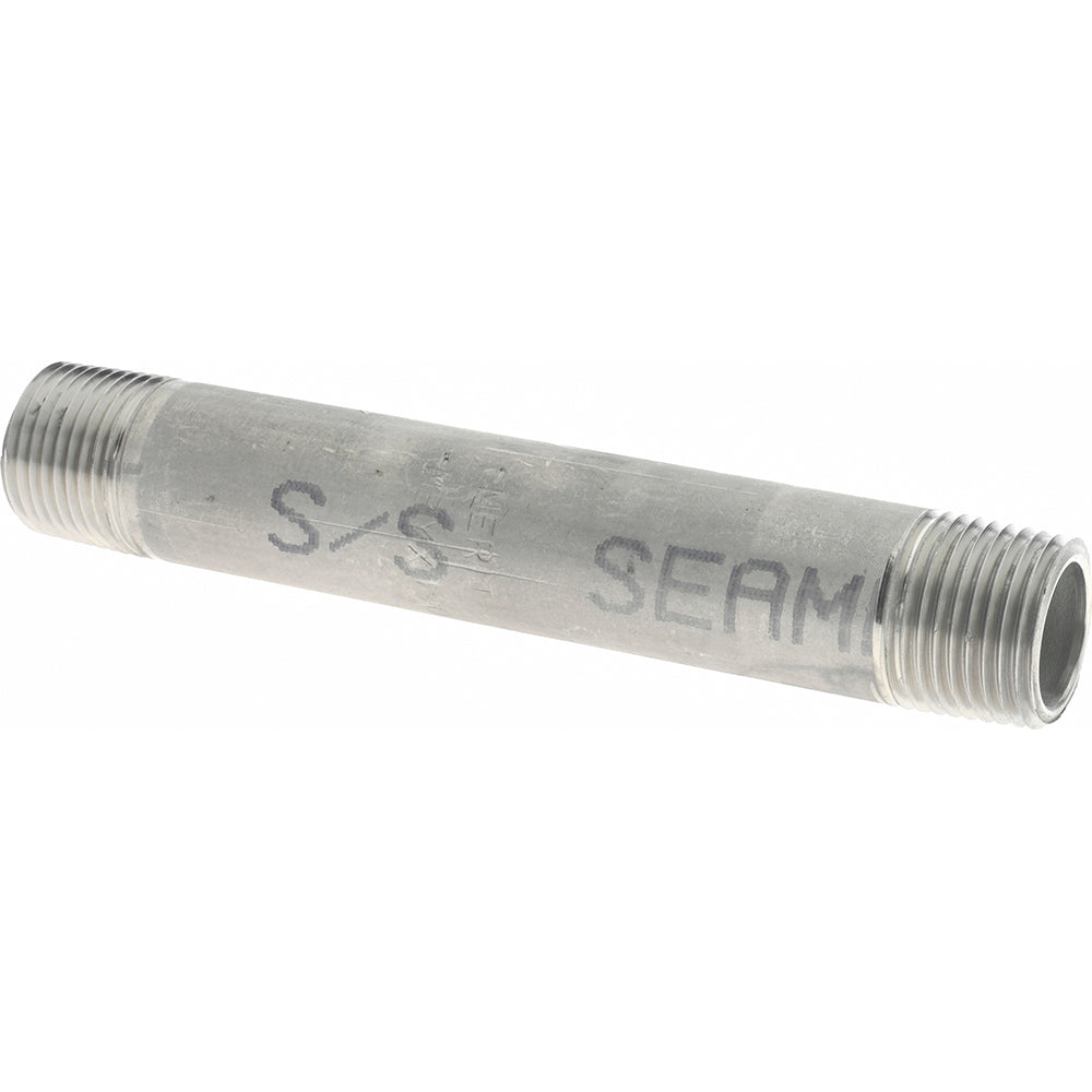Merit Brass 4006-400 Stainless Steel Pipe Nipple 3/8" Pipe, Grade 304 & 304L