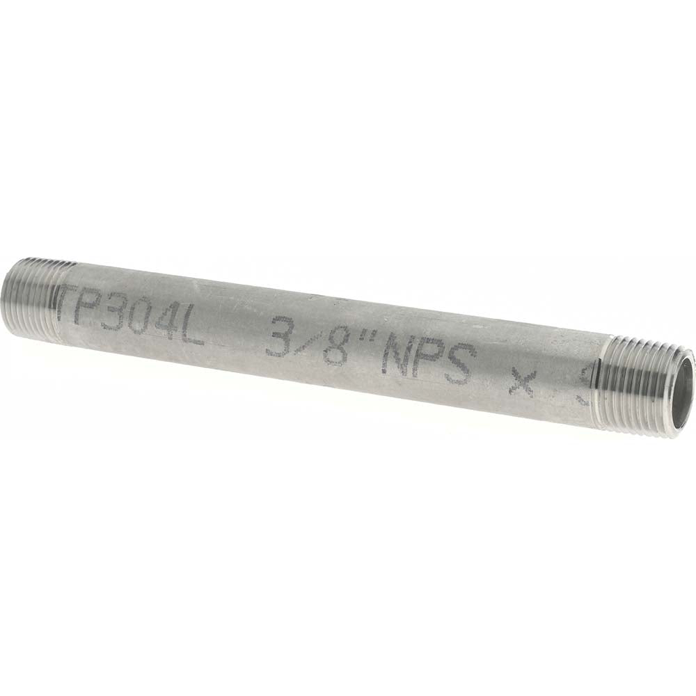 Merit Brass 4006-550 Stainless Steel Pipe Nipple 3/8" Pipe, Grade 304 & 304L