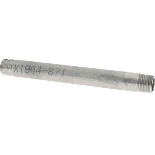 Merit Brass 4006-600 Stainless Steel Pipe Nipple 3/8" Pipe, Grade 304 & 304L