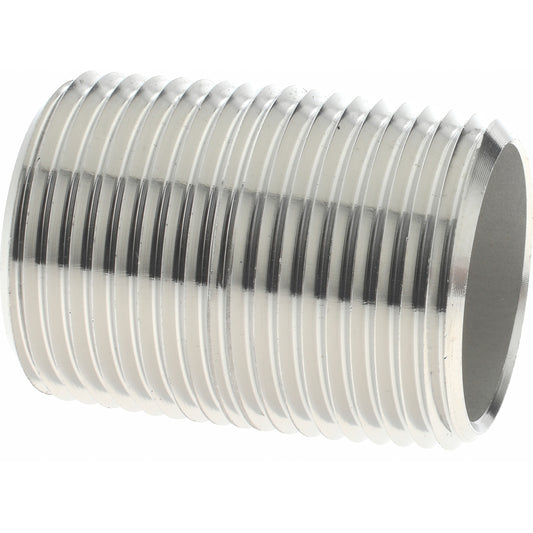 Merit Brass 4012-001 Stainless Steel Pipe Nipple 3/4" Pipe, Grade 304 & 304L