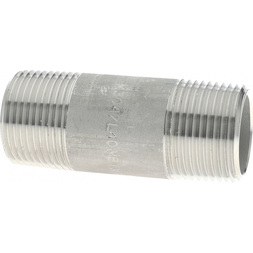 Merit Brass 4012-250 Stainless Steel Pipe Nipple 3/4" Pipe, Grade 304 & 304L