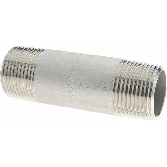 Merit Brass 4012-300 Stainless Steel Pipe Nipple 3/4" Pipe, Grade 304 & 304L