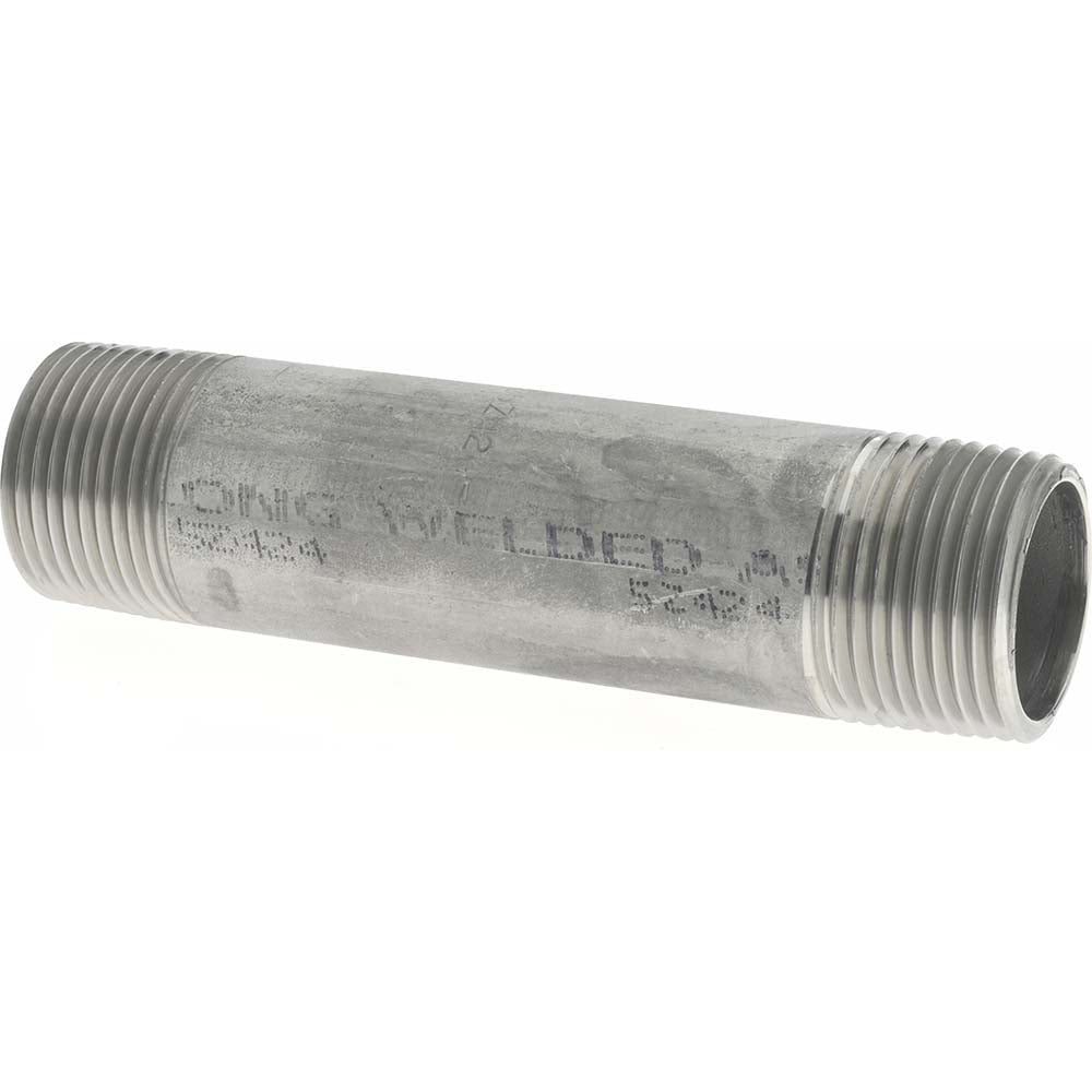 Merit Brass 4012-400 Stainless Steel Pipe Nipple 3/4" Pipe, Grade 304 & 304L