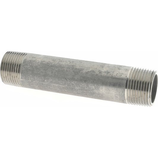 Merit Brass 4012-450 Stainless Steel Pipe Nipple 3/4" Pipe, Grade 304 & 304L