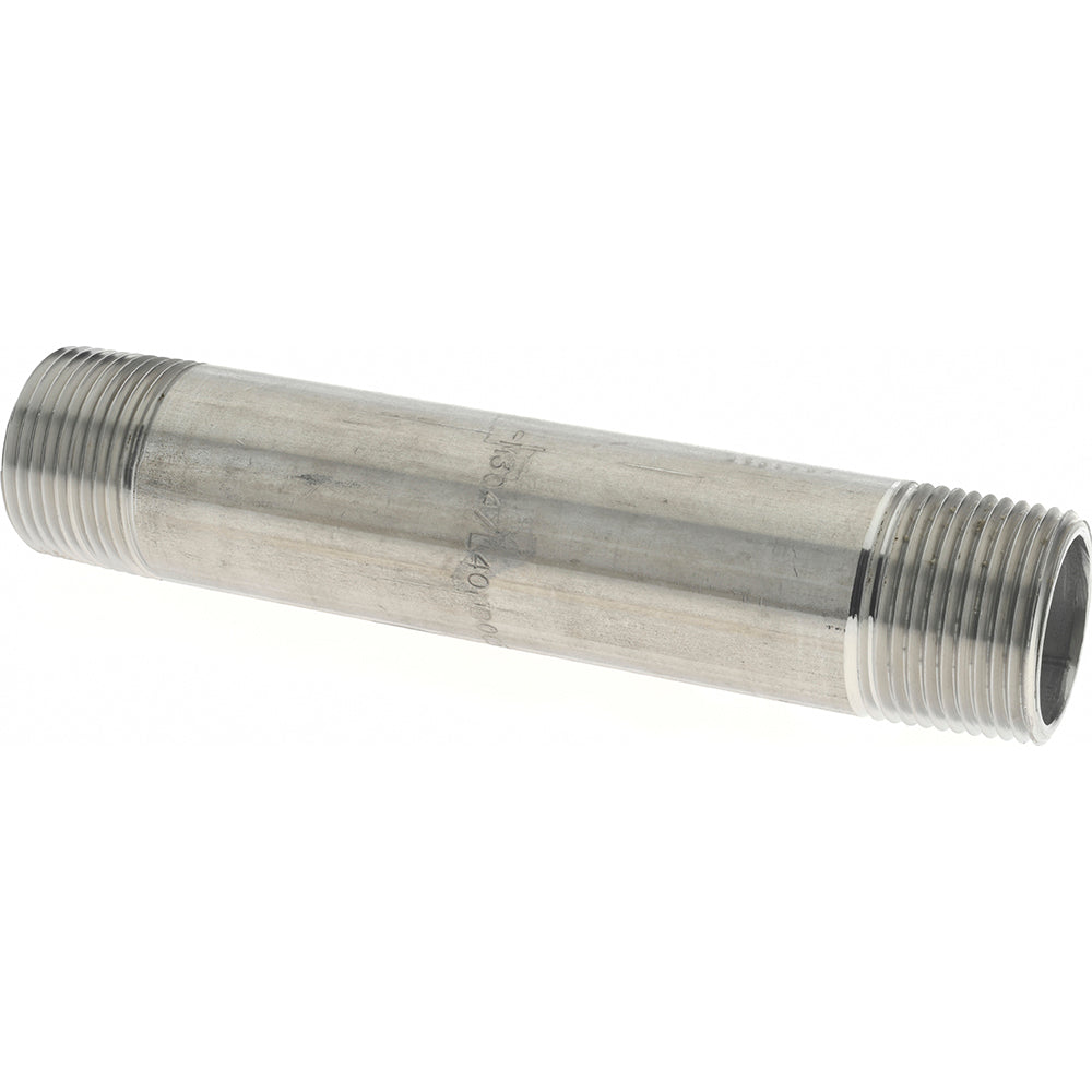 Merit Brass 4012-500 Stainless Steel Pipe Nipple 3/4" Pipe, Grade 304 & 304L