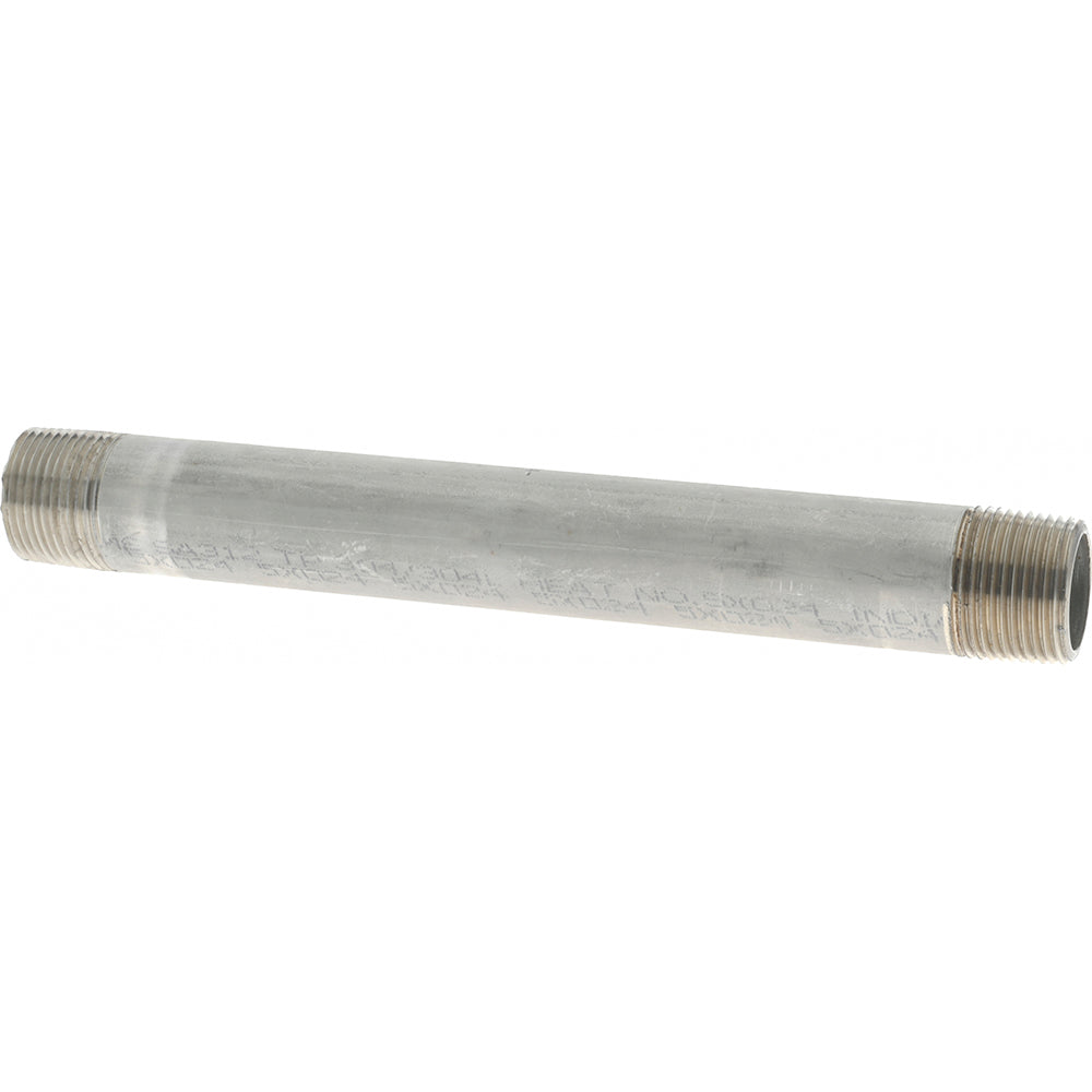 Merit Brass 4012-800 Stainless Steel Pipe Nipple 3/4" Pipe, Grade 304 & 304L