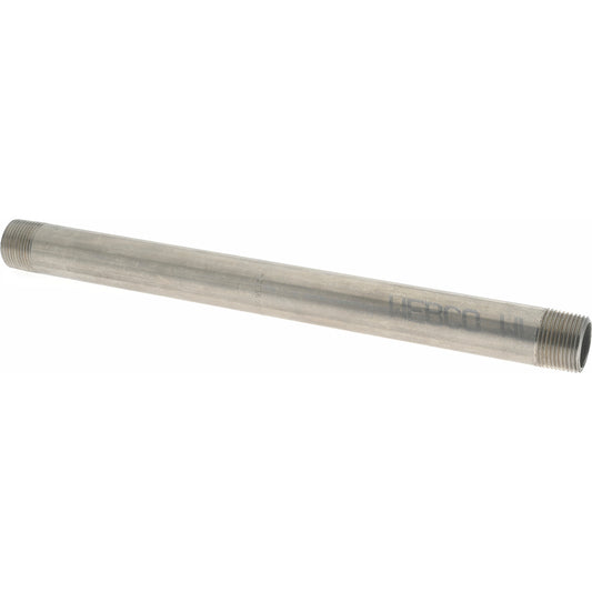Merit Brass 4012-1200 Stainless Steel Pipe Nipple 3/4" Pipe, Grade 304 & 304L