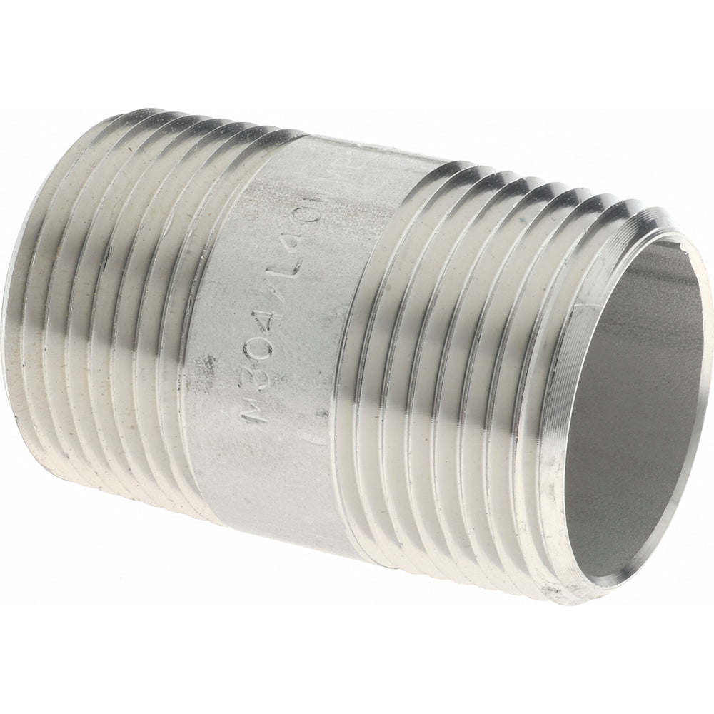 Merit Brass 4016-200 Stainless Steel Pipe Nipple 1" Pipe, Grade 304 & 304L