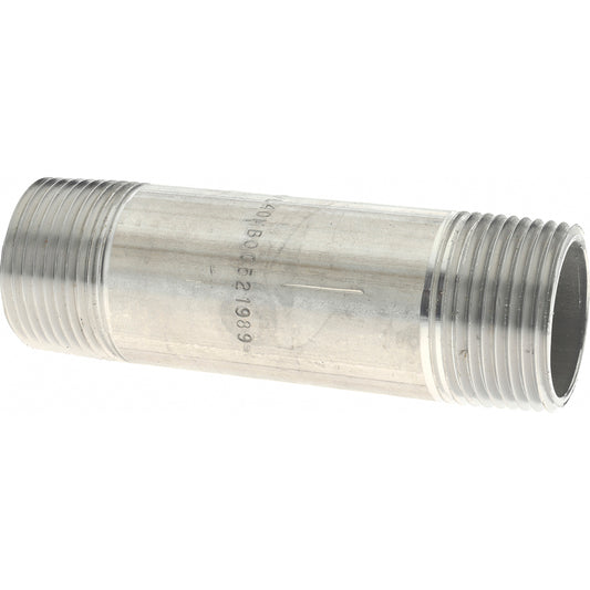 Merit Brass 4016-400 Stainless Steel Pipe Nipple 1" Pipe, Grade 304 & 304L