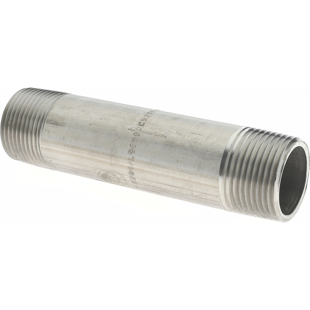 Merit Brass 4016-500 Stainless Steel Pipe Nipple 1" Pipe, Grade 304 & 304L