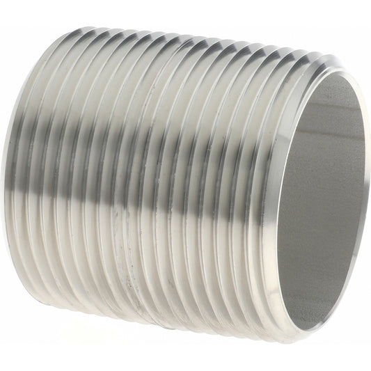 Merit Brass 4020-001 Stainless Steel Pipe Nipple 1-1/4" Pipe, Grade 304 & 304L
