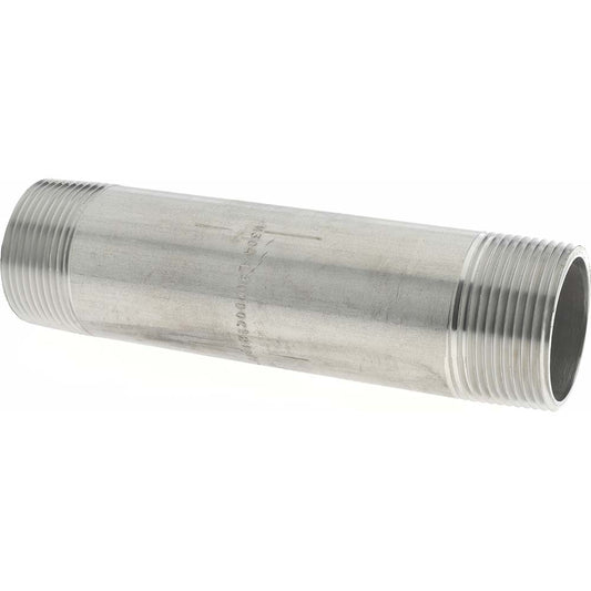 Merit Brass 4020-600 Stainless Steel Pipe Nipple 1-1/4" Pipe, Grade 304 & 304L