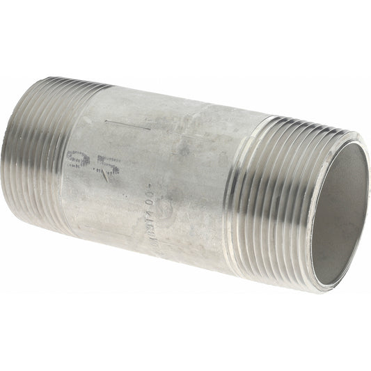 Merit Brass 4024-400 Stainless Steel Pipe Nipple 1-1/2" Pipe, Grade 304 & 304L
