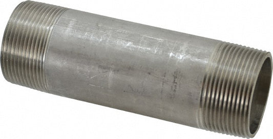 Merit Brass 4024-550 Stainless Steel Pipe Nipple 1-1/2" Pipe, Grade 304 & 304L