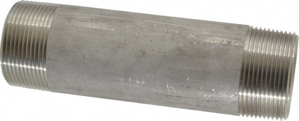 Merit Brass 4024-600 Stainless Steel Pipe Nipple 1-1/2" Pipe, Grade 304 & 304L
