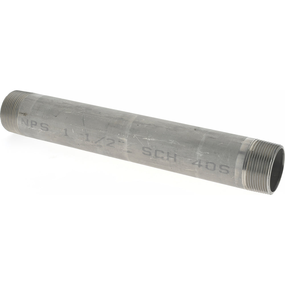 Merit Brass 4024-1200 Stainless Steel Pipe Nipple 1-1/2" Pipe, Grade 304 & 304L
